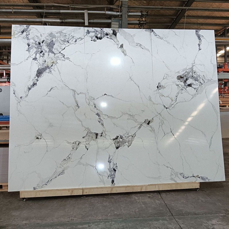 Glossy Carrera Finish - UV Coated Marble